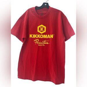 NWOT Primitive Red Short Sleeve Kikkoma T- Shirt Large